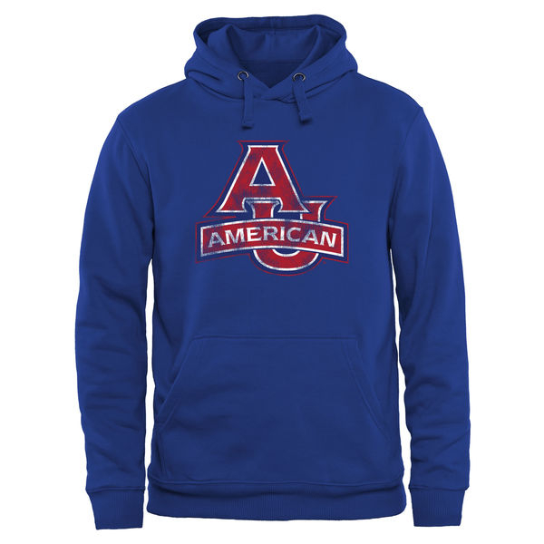 Men NCAA American Eagles Classic Primary Pullover Hoodie Royal Blue->more ncaa teams->NCAA Jersey